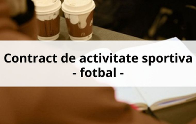 Contract de activitate sportiva(fotbal) - Model Tip