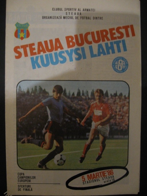 Foto fotbal - STEAUA BUCURESTI (Castigatoarea CCE 1986)